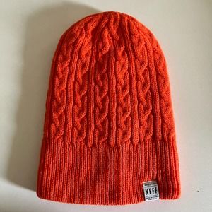Neff Expedition Cable Knit Thick Orange Beanie